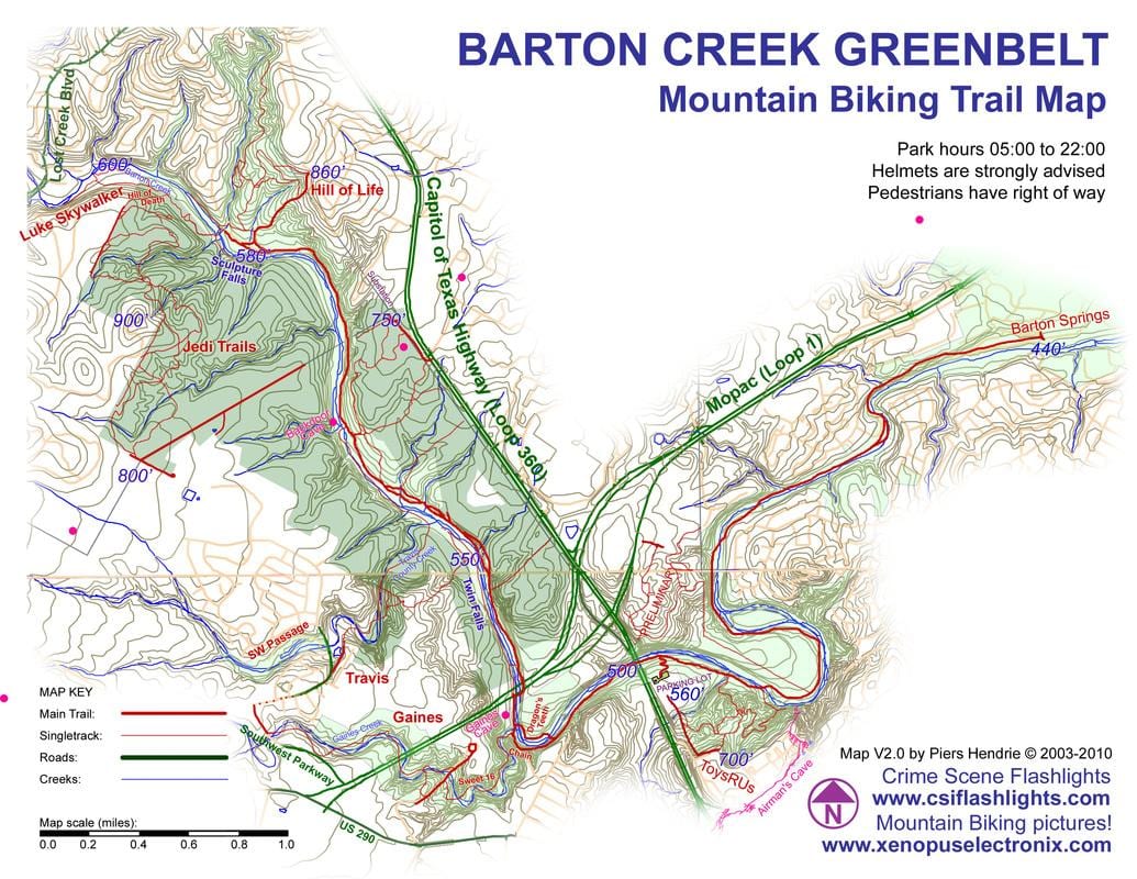greenbelt картата Остин