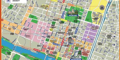 Карта на град Остин, щата Тексас